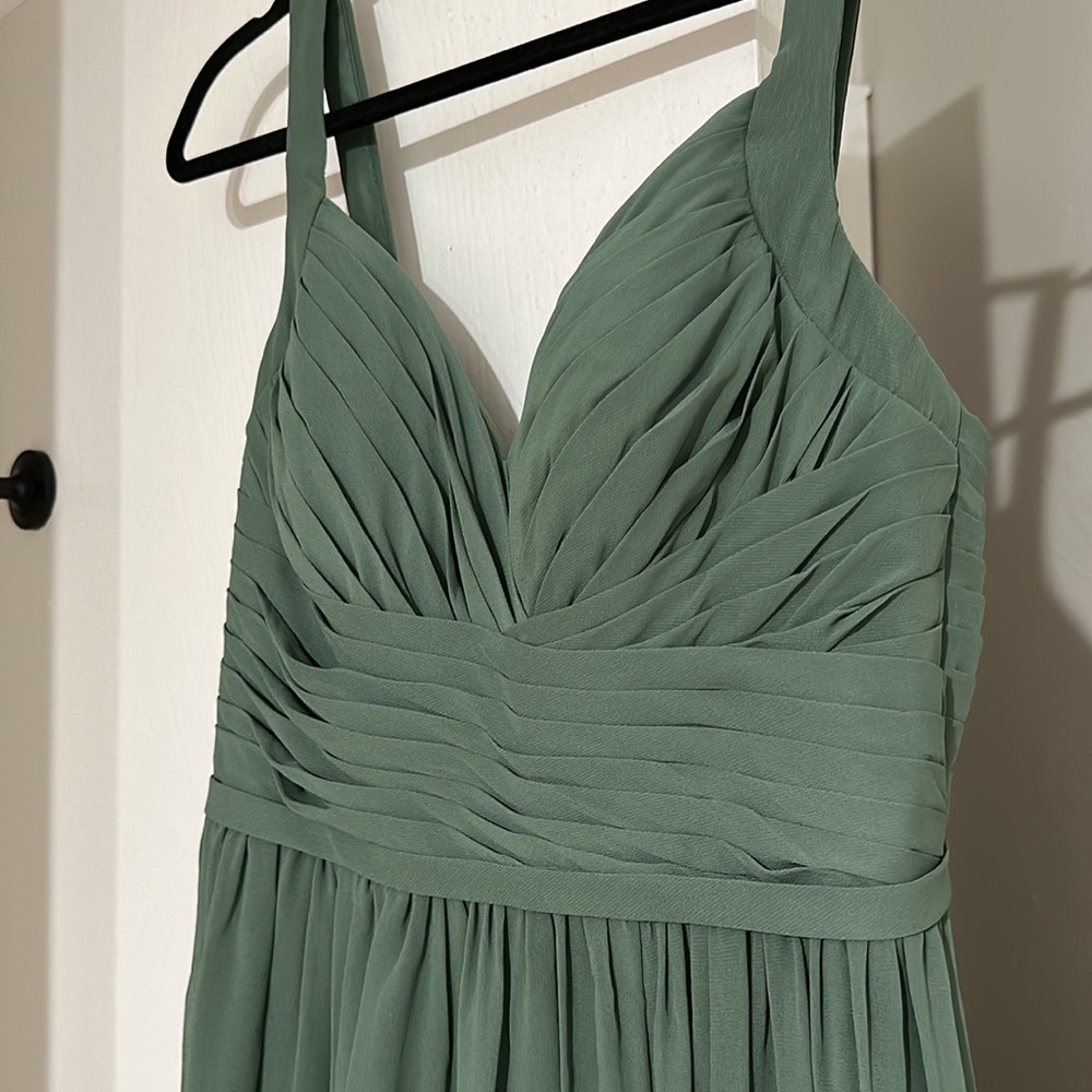 Eucalyptus green bridesmaid dress 100% polyester